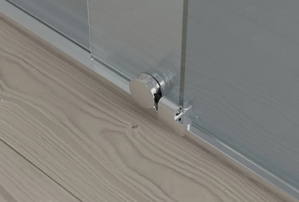 Paroi de douche 195x140cm en verre claire 8mm, Cabine de douche porte coulissante - NT101