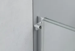 Paroi de douche 195x140cm en verre claire 8mm, Cabine de douche porte coulissante - NT101