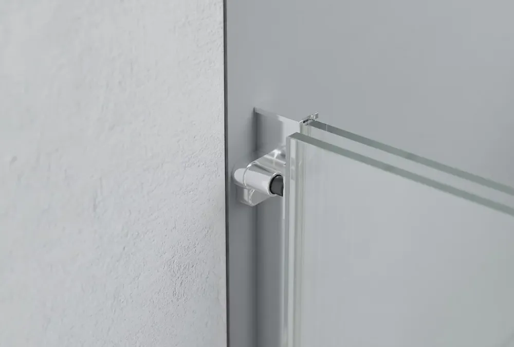 Paroi de douche 195x140cm en verre claire 8mm, Cabine de douche porte coulissante - NT101