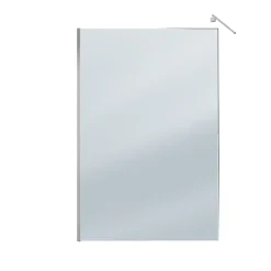 Paroi De Douche|Aurlane Paroi de Douche 140x200cm Verre Fumé 8mm - Barre de Fixation Extensible et Profil Chrome
