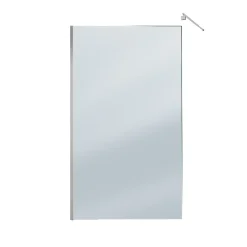 Paroi De Douche|Aurlane Paroi de Douche 120x200cm Verre Fumé 8mm - Barre de Fixation Extensible et Profil Chrome