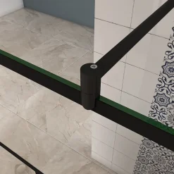 paroi de douche 120x200cm,Paroi douche italienne industrielle,avec une barre de fixation extensible ronde,Conception et intimité