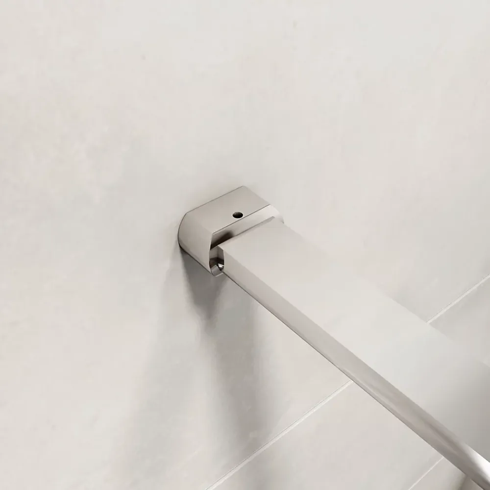 Paroi De Douche| Paroi de douchechrome 60x190cm,6mm verre anticalcaire avec bandes horizontales sérigraphiées,avec barre de fixation 90cm