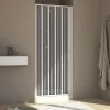 Porte De Douche|Forte Paroi douche 100 CM H185 en Plastique pvc modèle Aura avec l'ouverture latérale