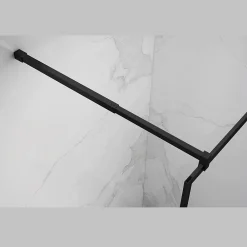 Paroi De Douche| Paroi douche Italienne INEA noir 100 x 200 cm verre sérigraphié 8mm, atelier, transparent - Saniverre