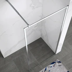Paroi De Douche| Paroi douche Italienne LUCIA 140 x 200 cm, verre 8mm, transparent, anticalcaire - Saniverre
