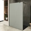Paroi douche Italienne ROMA-BLACK 130 x 200 cm verre 10 mm opaque, noir, Saniverre