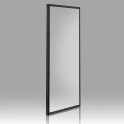 Kiamami Valentina Paroi fixe 70 cm avec cadre en aluminium noir mat et verre trempé 6 mm - city