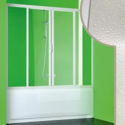 Pare-Baignoire|Forte Paroi Pare-Baignoire 150 CM en acrylique mod. Plutone 2 avec ouverture centrale