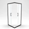 Paroi De Douche|Aurlane Parois de douche coulissantes esprit Indus (90x90 cm - Noir)