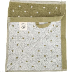 Linnea Parure de bain 7 pièces collection EFFICIENT DOTS vert olive