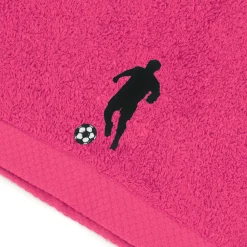 Linnea Parure de bain 8 pièces coton 550g/m2 PURE FOOTBALL Rose Fuchsia