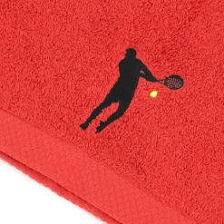 Serviette De Bain|Linnea Parure de bain 8 pièces coton 550g/m2 PURE TENNIS Rouge