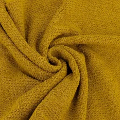 Linnea Parure de bain 7 pièces INTENSE à bordures blanches couleur jaune