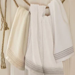 Serviette De Bain|Linnea Parure de bain 6 pièces JULIET Blanc 520g/m2