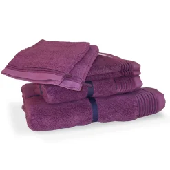 Linnea Parure de bain 6 pièces JULIET Prune 520g/m2