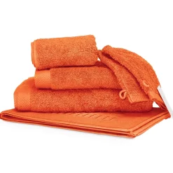 Linnea Parure de bain 6 pièces PURE Orange Butane 550g/m2