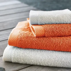 Linnea Parure de bain 6 pièces PURE Orange Butane 550g/m2