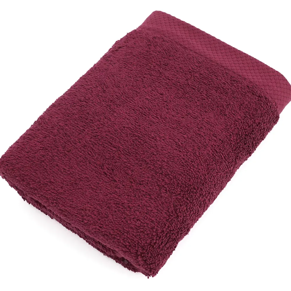Linnea Parure de bain 6 pièces PURE Bordeaux 550g/m2