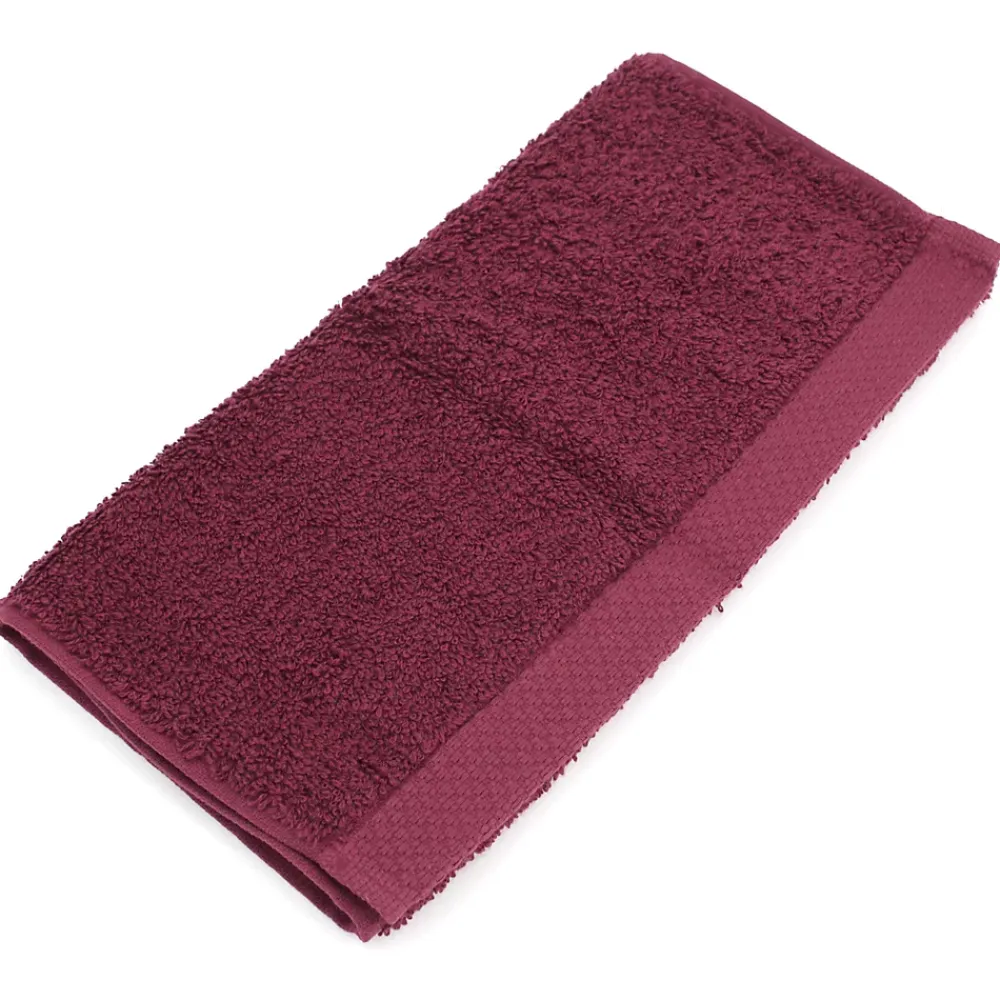 Linnea Parure de bain 6 pièces PURE Bordeaux 550g/m2