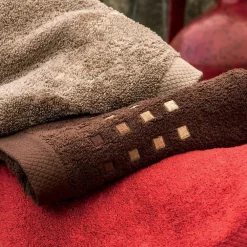 Serviette De Bain|Linnea Parure de bain 6 pièces PURE SQUARES Argent 550g/m2