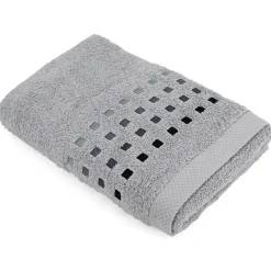 Serviette De Bain|Linnea Parure de bain 6 pièces PURE SQUARES Argent 550g/m2