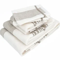 Linnea Parure de bain 6 pièces RIBBON beige