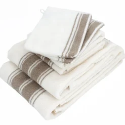 Serviette De Bain|Linnea Parure de bain 6 pièces RIBBON II beige