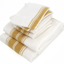 Serviette De Bain|Linnea Parure de bain 6 pièces RIBBON II jaune