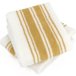 Serviette De Bain|Linnea Parure de bain 6 pièces RIBBON II jaune