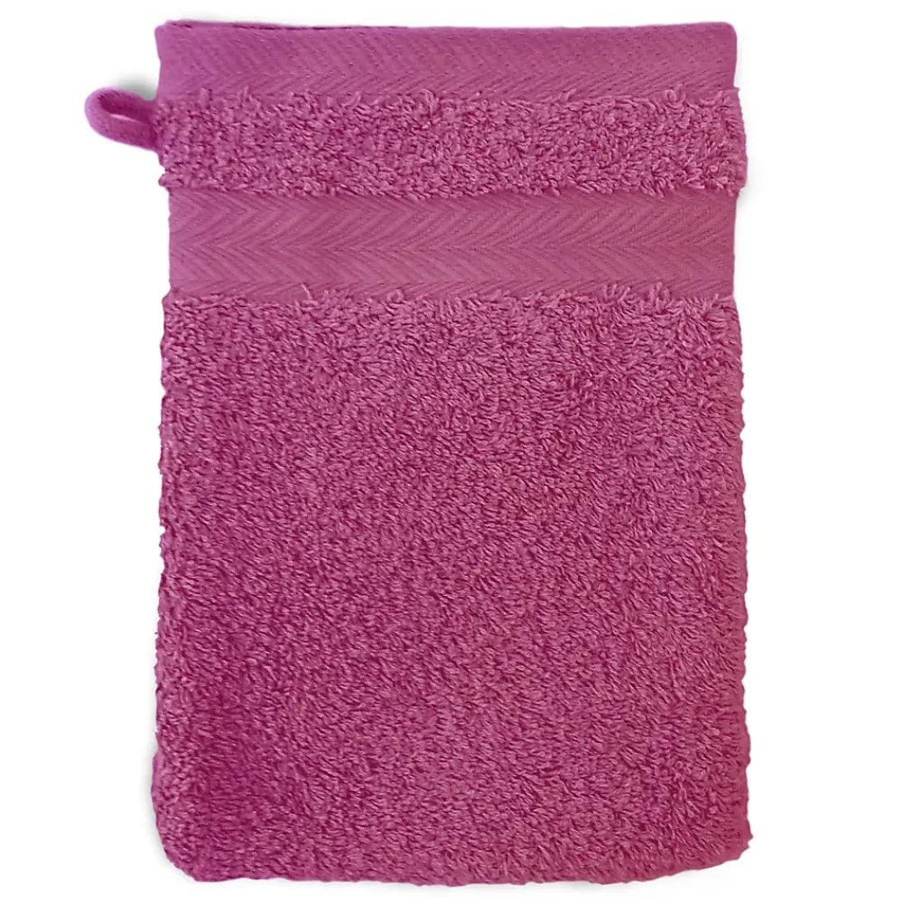 Linnea Parure de bain 5 pièces ROYAL CRESENT Rose Vin 650g/m2