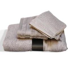 Linnea Parure de bain 5 pièces ROYAL CRESENT Gris Craie 650g/m2
