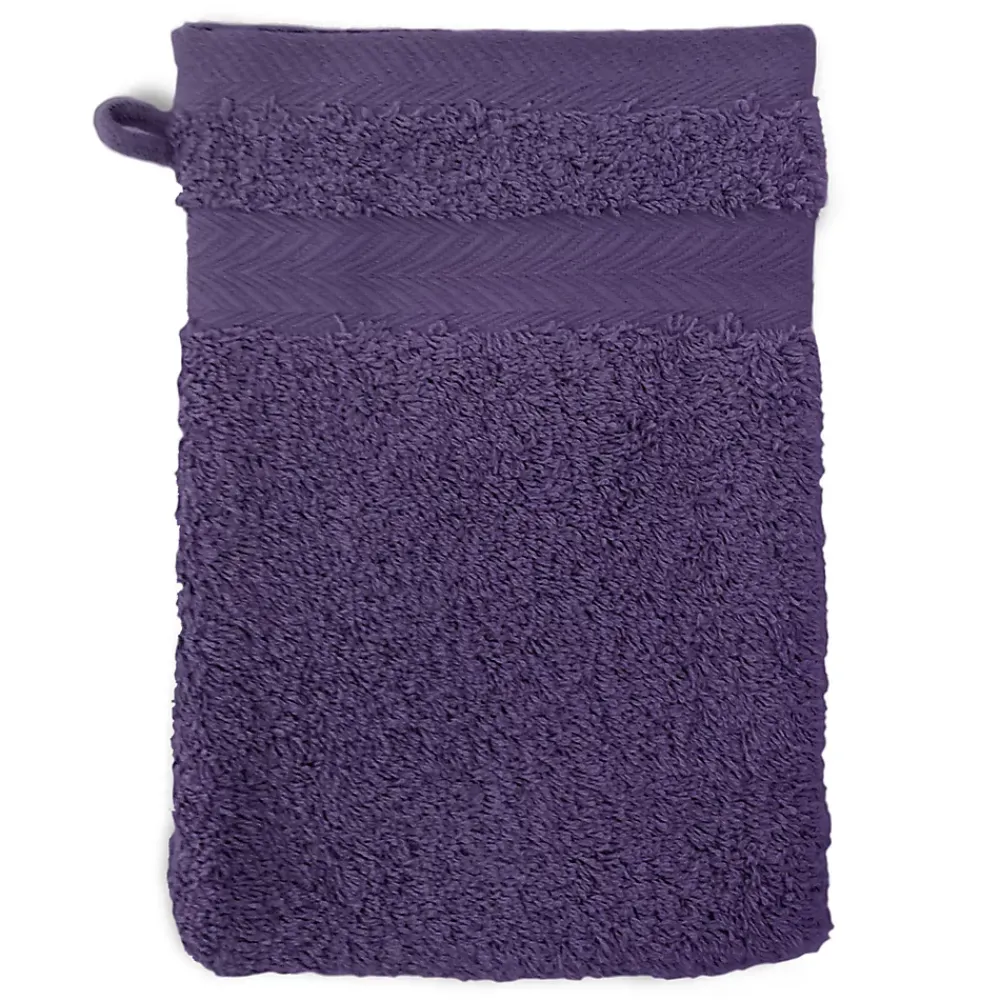 Linnea Parure de bain 5 pièces ROYAL CRESENT Prune 650g/m2
