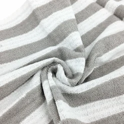Serviette De Bain|Linnea Parure de bain coton collection EFFICIENCE STRIPES 7 pièces gris lunar