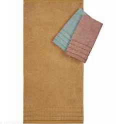 Serviette De Bain|Linnea Parure de bain coton 500g/m² 6 pièces VIVID marron Terre-cuite