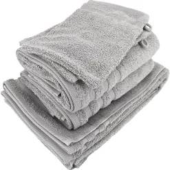 Serviette De Bain|Linnea Parure de bain EFFICIENCE PURE gris Lunar 5 pièces