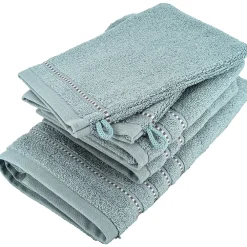 Linnea Parure de bain par 4 coton 500 g/m² CHARM bleu Olympique
