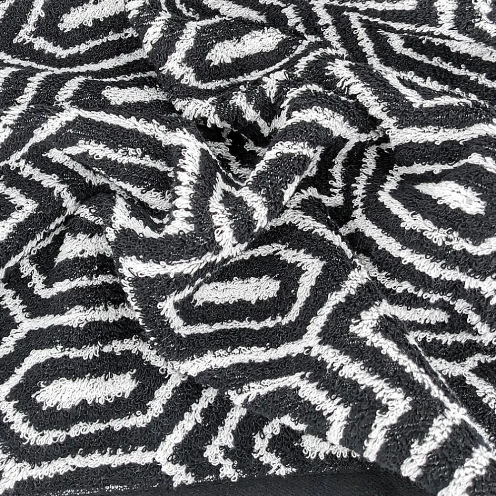 Serviette De Bain|Linnea Parure de bain SYMETRIE coton Alvéoles 7 pièces noir