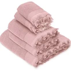 Linnea Parure de bain TETHYS 5 pièces micro-coton rose Rose