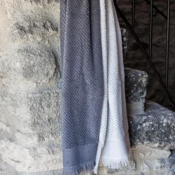 Linnea Parure de bain TETHYS 5 pièces micro-coton blanc Perle