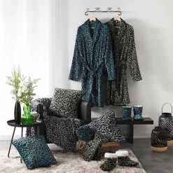 Serviette De Toilette|Eden Peignoir Col Chale Collection Leopard