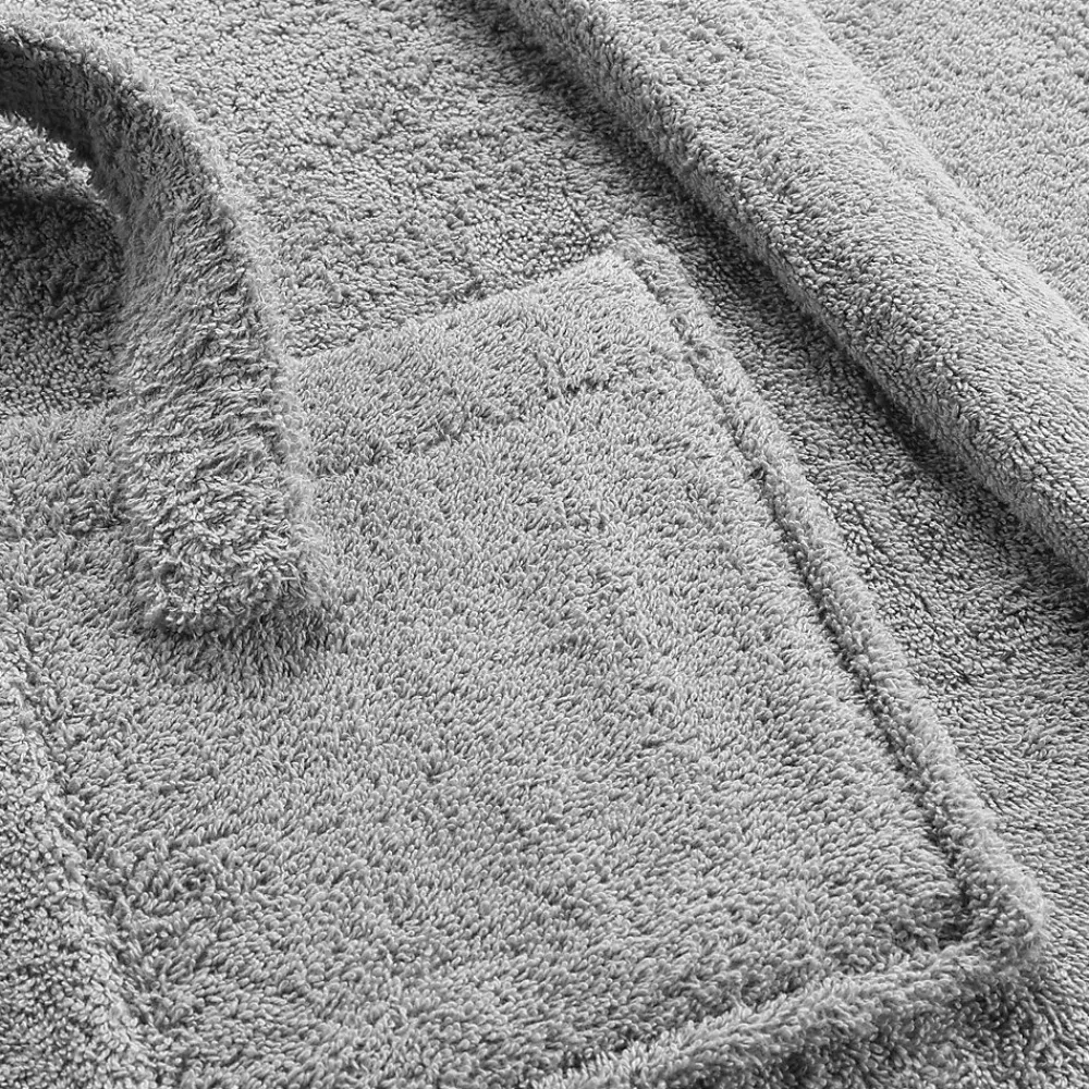 Serviette De Toilette|Eden Peignoir Col Chale Tendresse gris perle