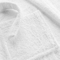 Serviette De Bain|Douceur D'Intérieur Peignoir Mixte Éponge Col Châle Uni - Tendresse 500 g,m² - Blanc
