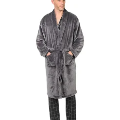 Sensei Maison Peignoir polaire mixte chaud & doux Silver Grey S KOMO