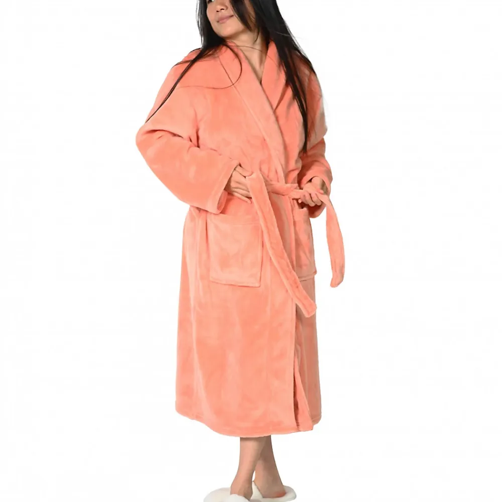 Sensei Maison Peignoir polaire mixte chaud & doux Rose Thé M KOMO