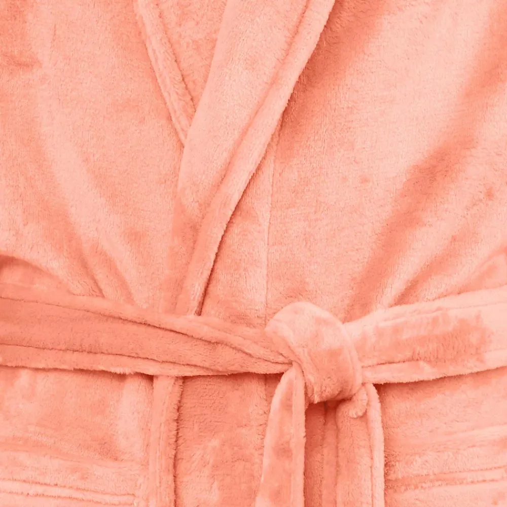 Peignoir De Bain|Sensei Maison Peignoir polaire mixte chaud & doux Rose Thé L KOMO