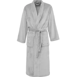 Sensei Maison Peignoir polaire mixte chaud & doux Gris Cendré L KOMO