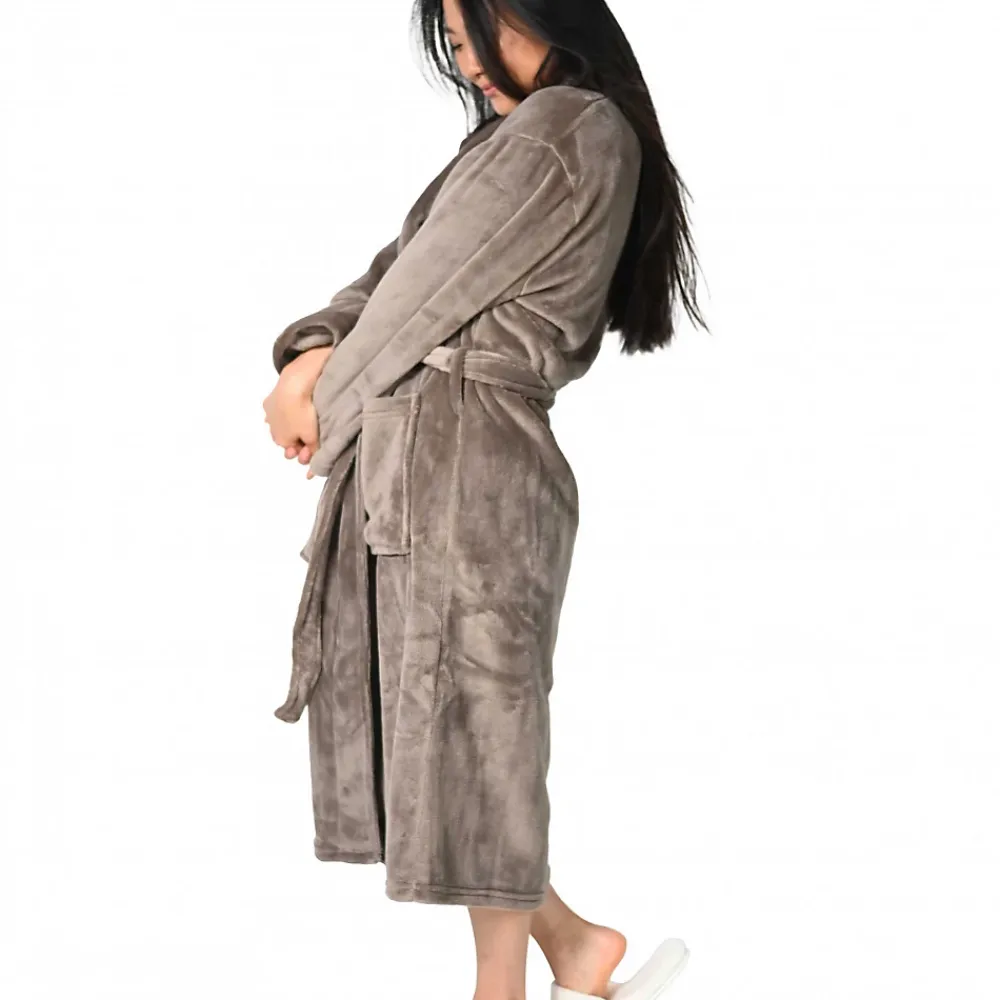 Sensei Maison Peignoir polaire mixte chaud & doux Noisette XL KOMO