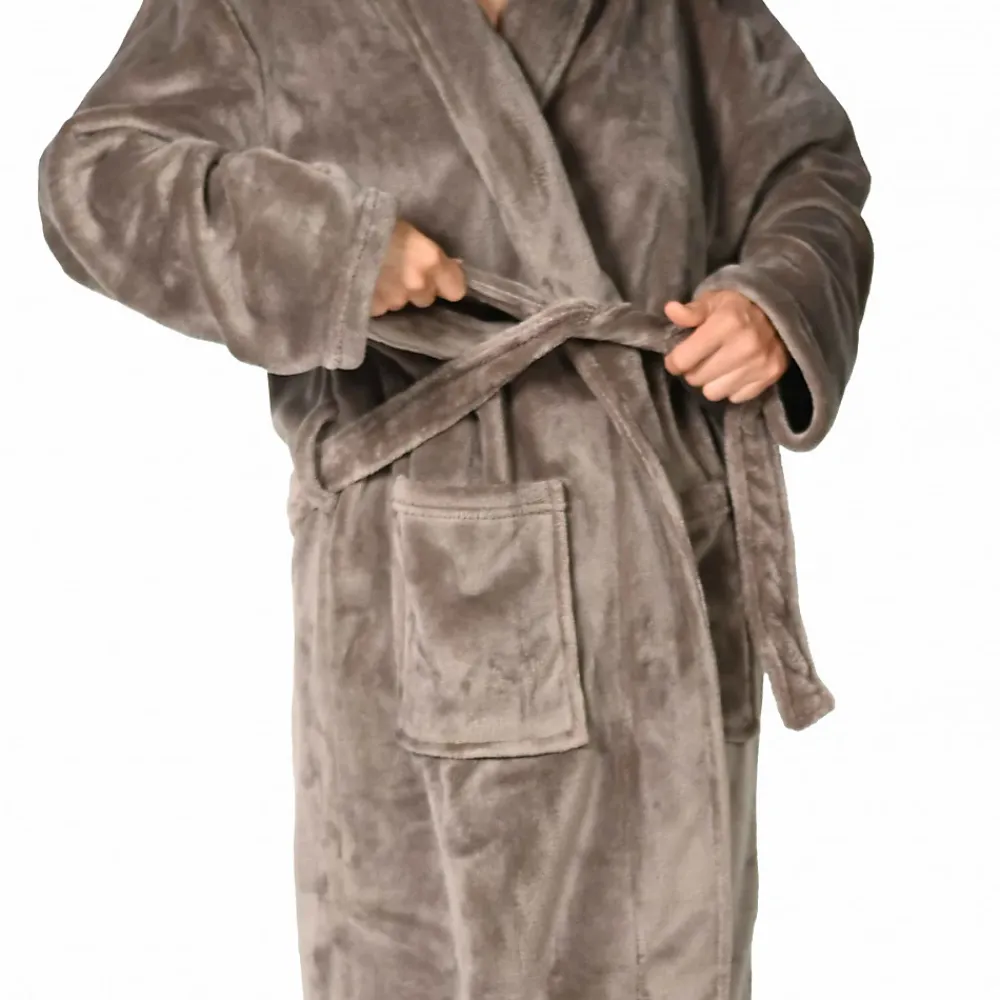 Sensei Maison Peignoir polaire mixte chaud & doux Noisette XL KOMO