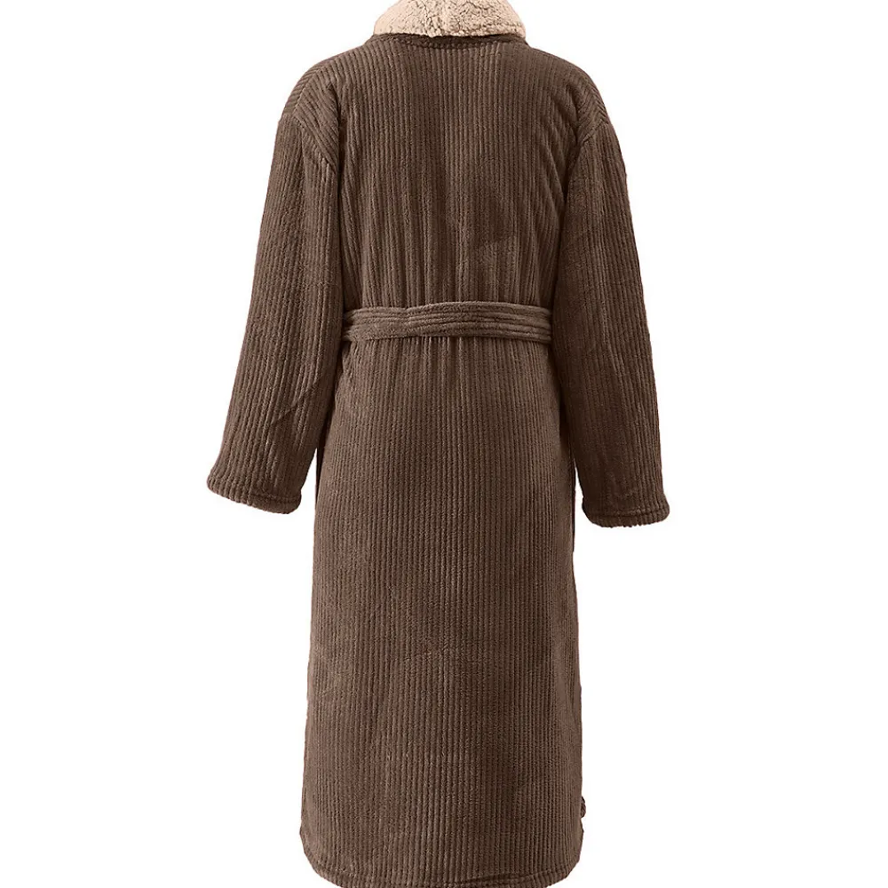 Peignoir De Bain|Sensei Maison Peignoir polaire mixte côtelé ultra chaud Noisette XL NOTTING HILL